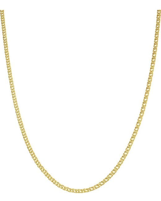 Italian Gold Metallic 14K Weave Chain Necklace