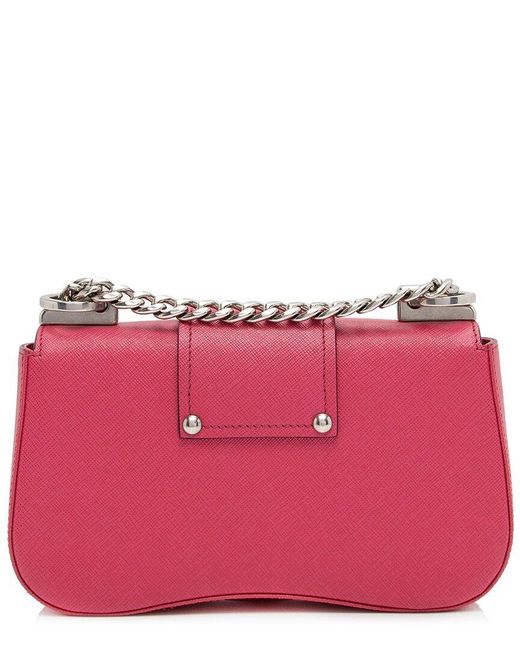 Prada Pink Leather Lux Sidonie Shoulder Bag (Authentic Pre-Owned)
