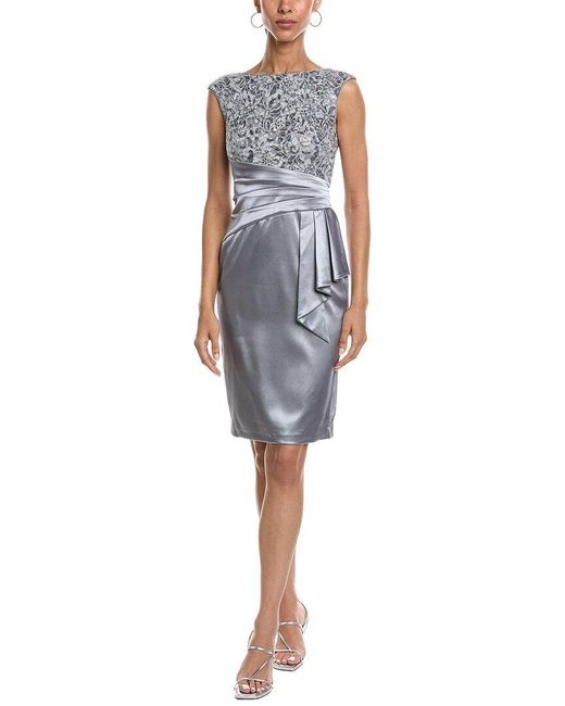 Vince Camuto Blue Sleeveless Embellished Mini Dress