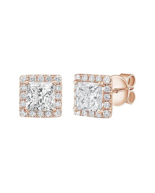 Diana M White Diana M. 14K Rose 6.00 Ct. Tw. Lab-Grown Diamond Earrings