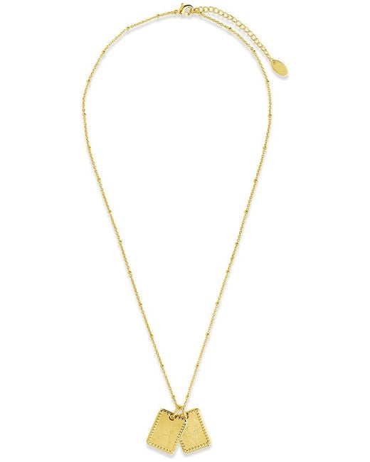 Sterling Forever Yellow Silver Taurus Zodiac Tag Necklace