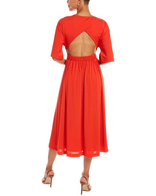 Ted Baker Red Crossover Midi Dress