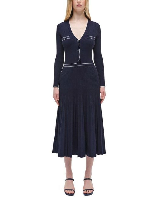 Jonathan Simkhai Blue Heloisa Midi Dress