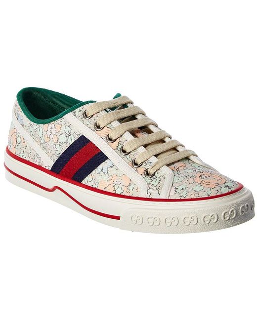 Gucci Tennis 1977 Liberty London Canvas Sneaker in Pink (White) - Save 10%  - Lyst