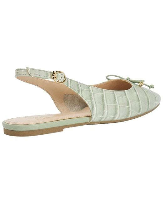 Dune White Haiiden Sling Back Flat