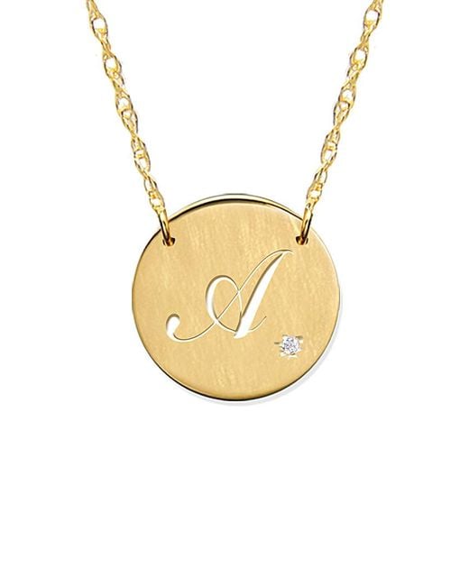 Jane Basch Metallic 22k Over Silver Diamond Initial Necklace (a-z)
