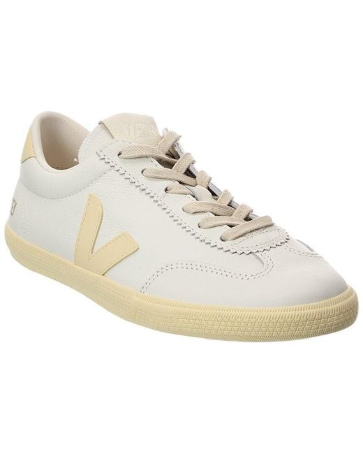 Veja White Volley Signature Leather Sneaker