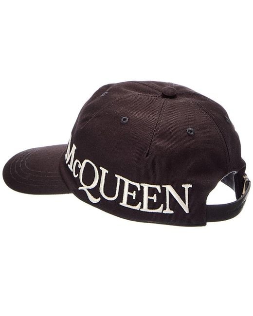 McQueen Brown Embroidered Baseball Cap