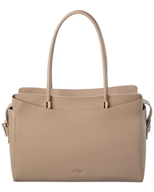 Furla Natural Eris Leather Tote