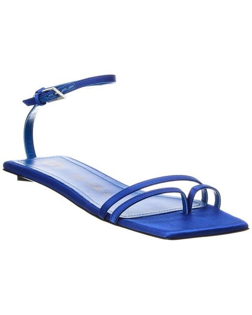 The Attico Blue Isla Satin Sandal