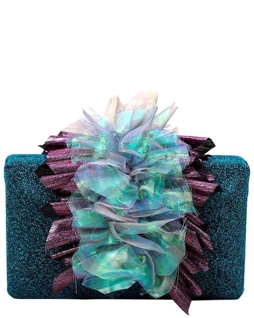 Simitri Blue Ariel Angel Clutch