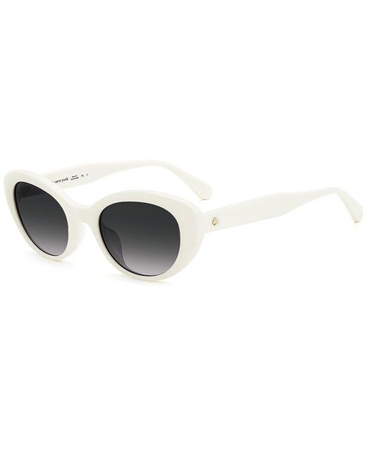 Kate Spade White Crystal/S 51Mm Sunglasses