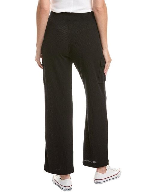 Michael Stars Black Avery Ribbed Cargo Pant