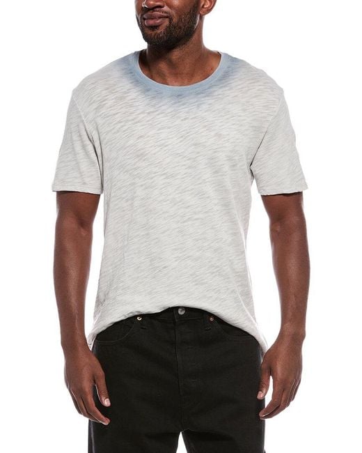 ATM White Spray Treatment Slub Jersey Shirt for men