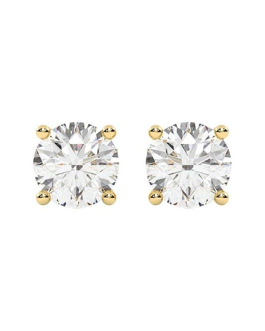 Diamond Select Cuts Metallic 14K 3.00 Ct. Tw. Diamond Earrings