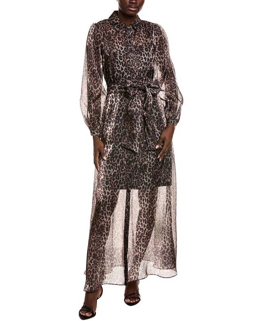 Julia Jordan Brown Organza Shirtdress