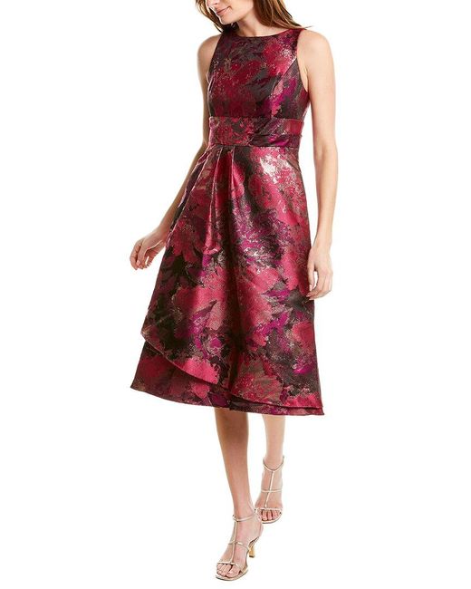 Adrianna Papell Pink Jacquard Cocktail Dress