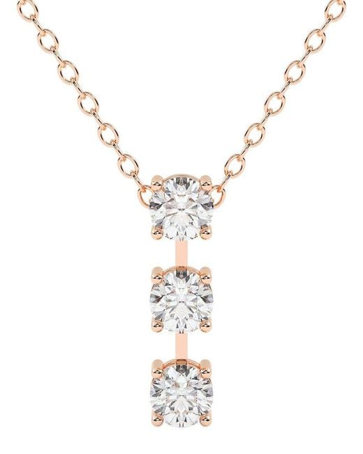 Lab Grown Diamonds Metallic 14K 0.50 Ct. Tw. Lab-Grown Diamond Necklace