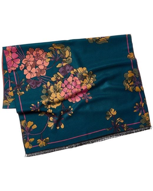 Saachi Blue Reverse Garden Scarf
