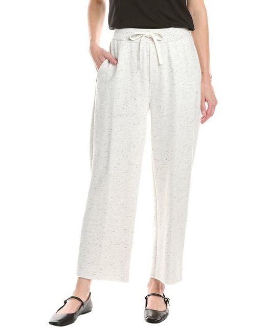 ATM White Cropped Straight Leg Pant