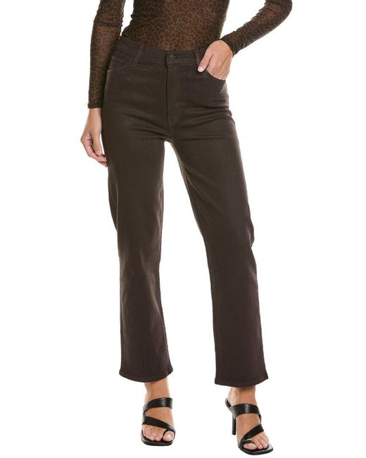 FRAME Black Truffle Coated Le Sleek Straight Coated Jean