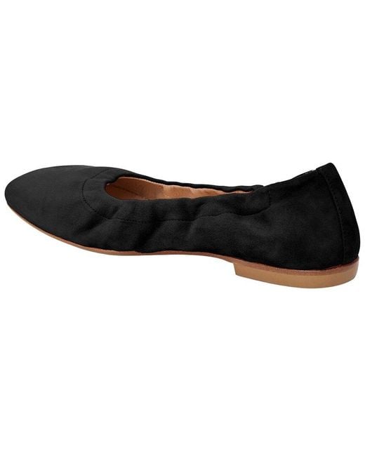 Jack Rogers Black Santa Leather Ballet Flat