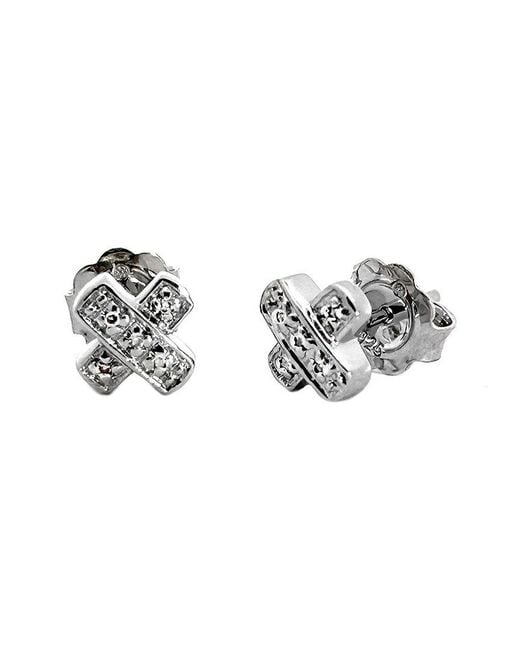 Diamond Select Cuts Metallic 0.04 Ct. Tw. Diamond Earrings
