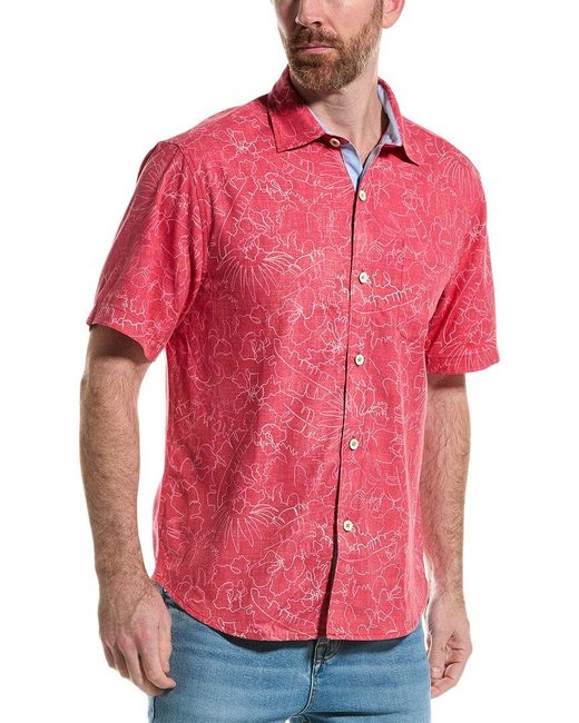 Tommy Bahama Red Between The Vines Silk-blend Shirt for men