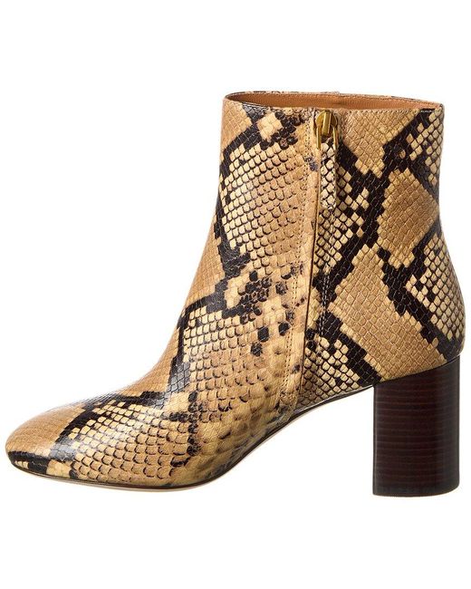 Tory Burch Natural Brooke 70mm Leather Bootie