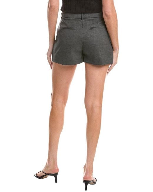 Max Mara Gray Sportmax Gap Wool Short