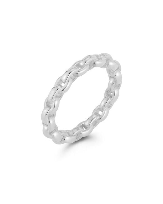 Chloe and Madison White Link Chain Ring