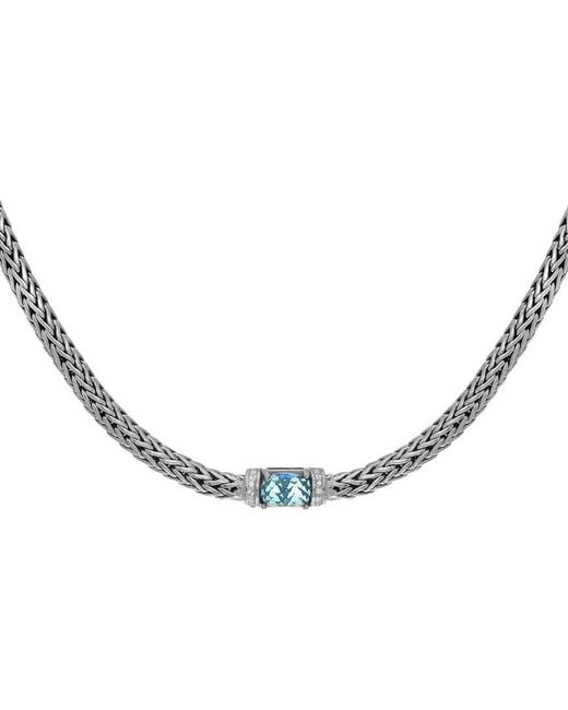 Phillip Gavriel Metallic 5.22 Ct. Tw. Gemstone Woven Necklace