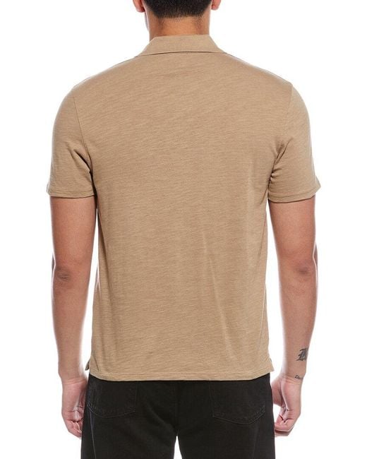 Vince Brown Slub Polo Shirt for men