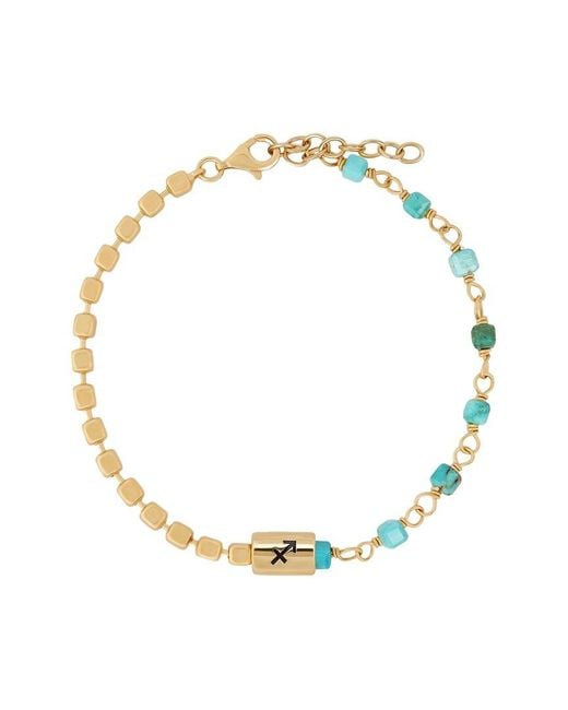 Karma and Luck Metallic Zodiac Plated Beaded Bracelet