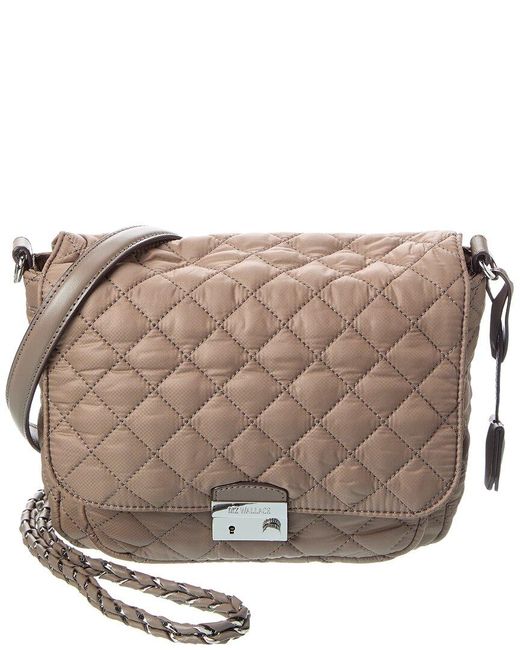 MZ Wallace Gray Medium Crosby Lock Crossbody