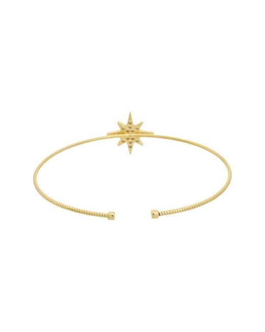Meshmerise White 18K Plated 0.15 Ct. Tw. Diamond Bangle Bracelet