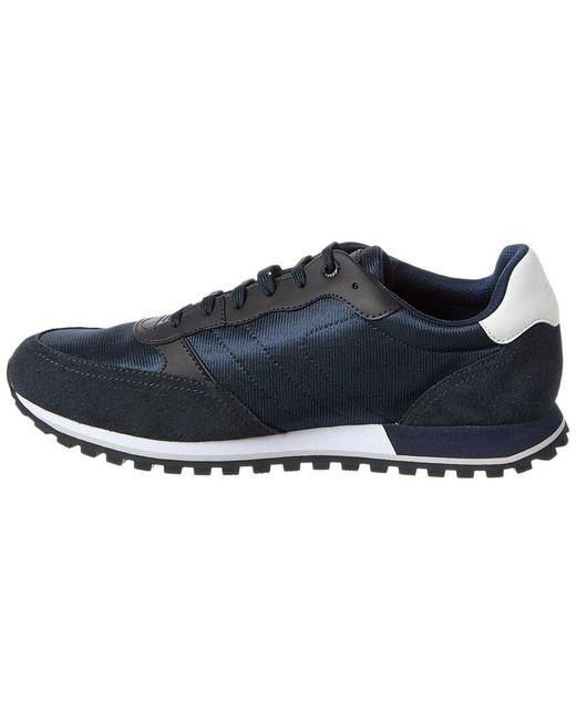 Boss Blue Parkour Suede Sneaker for men