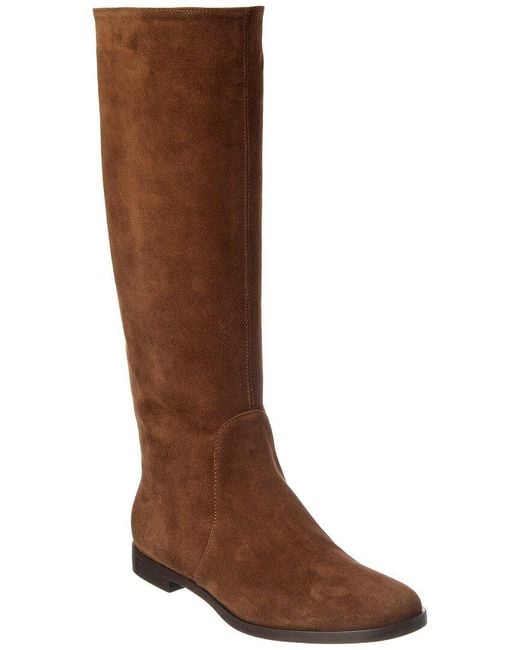 Sergio Rossi Black Chevallier Suede Knee-High Boot
