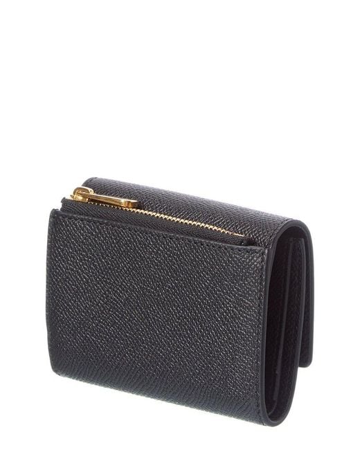 Ferragamo Gray Gancini Leather Card Case