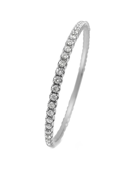 Sabrina Designs White 14K 2.71 Ct. Tw. Diamond Flexible Bangle Bracelet