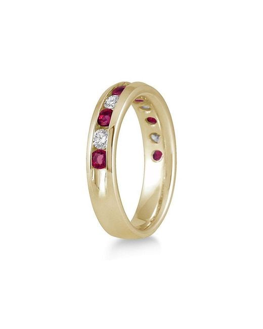 Gem Spark White 14k 1.18 Ct. Tw. Diamond & Ruby Ring