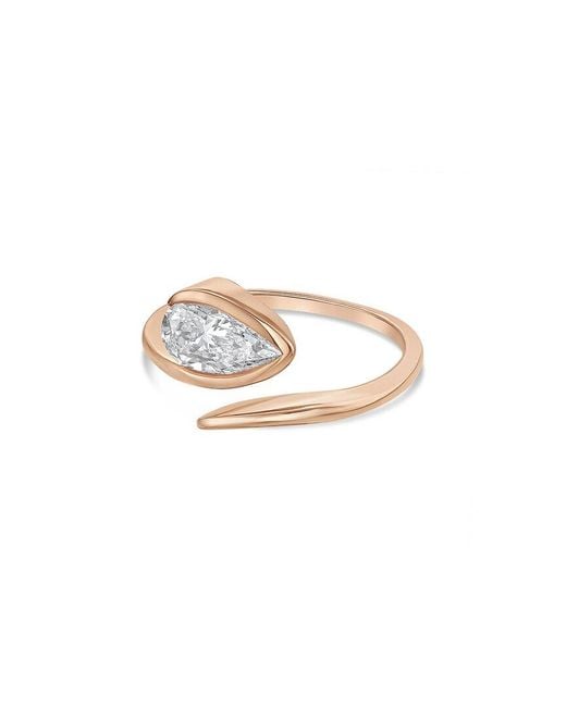 Diana M White Diana M. 18K Rose 8.00 Ct. Tw. Lab-Grown Diamond Solitaire Ring
