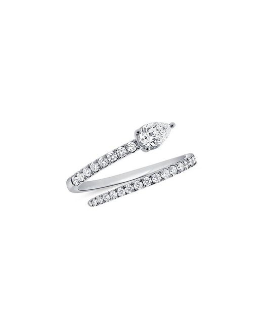 Sabrina Designs White 14k 0.63 Ct. Tw. Diamond & Peridot Wrap Ring