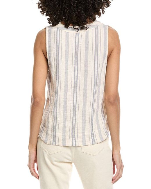 Faherty Brand White Dune Gauze Popover