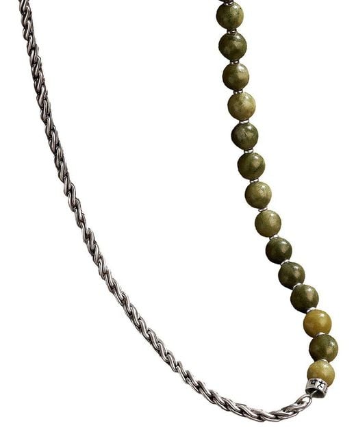 Karma and Luck Metallic Jade Beaded Necklace