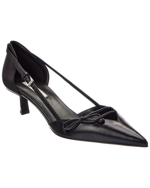 Prada Black Logo 50 Leather Slingback Pump
