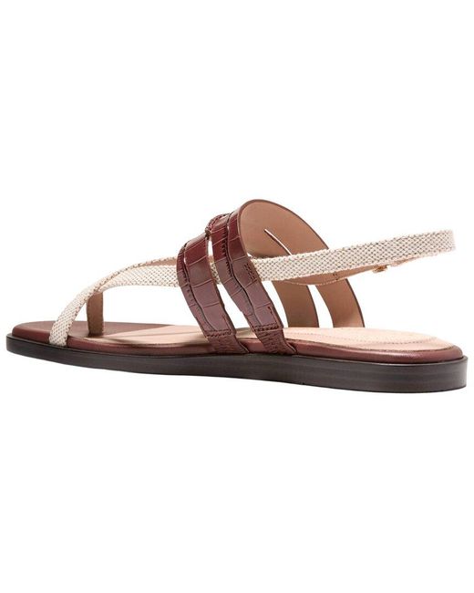 Cole Haan Pink Go-To Estella Flat Leather Thong Sandal
