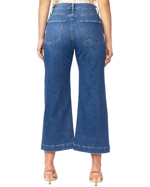 PAIGE Blue Spotlight Eiffel Distressed Jean