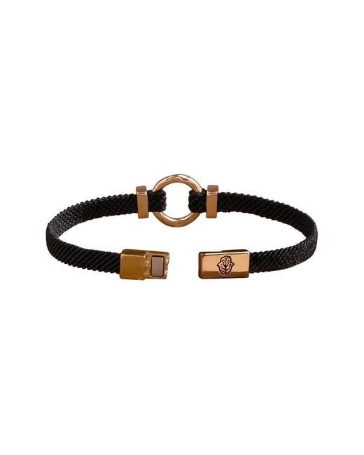 Karma and Luck Black Plated Magnetic Bracelet