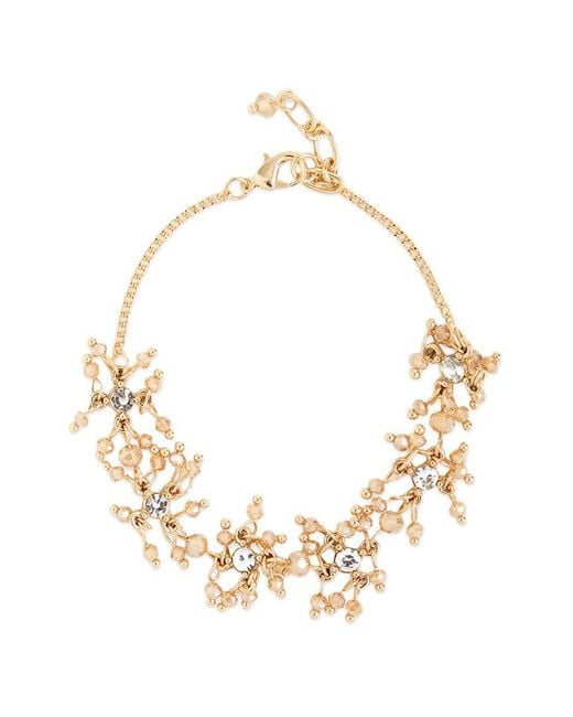 Saachi Metallic Cluster Drop Chain Bracelet